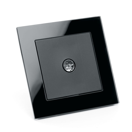 Розетка телевизионная 1-местная, STEKKER, GLS00-7008-05, 75 Ом, 5-862МГц, серия Катрин, черный