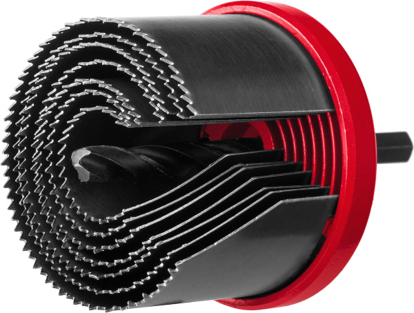 7шт(26-63/42мм), пила сегментная наборная по дереву, 7 полотен: 26-32-38-45-50-56-63х42 мм ЗУБР