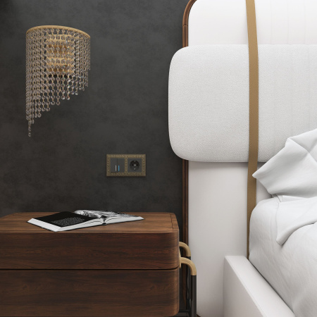 Antik Рамка горизонт/вертик 2 пост . бронза IP20 Werkel