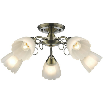 Люстра потолочная Бронза/Белый E27 5*60Вт 708-507-05 VELANTE
