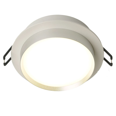 Светильник потолочный встраиваемый, 15W 230V GX53, белый + серебро, круг, без лампы, DL507 Feron