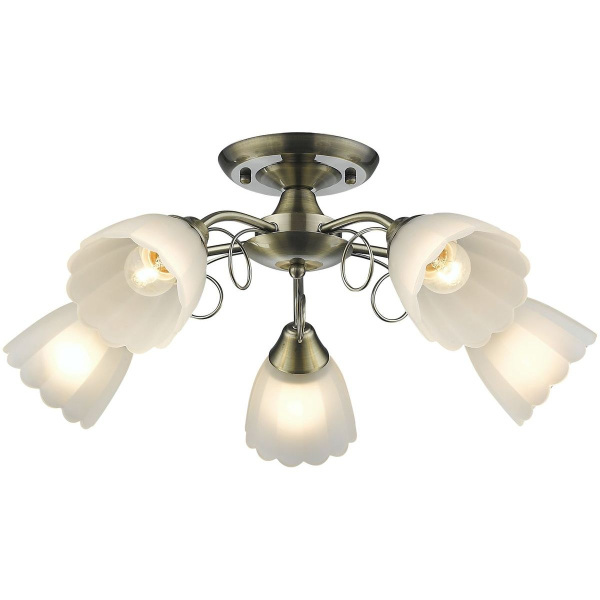 Люстра потолочная Бронза/Белый E27 5*60Вт 708-507-05 VELANTE