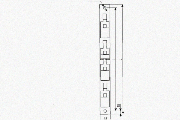 Стойка кронштейна рожкового криволинейного К1351.001А-04 У3, окрашенная, (1...15 рожков), L1970мм, S3,0