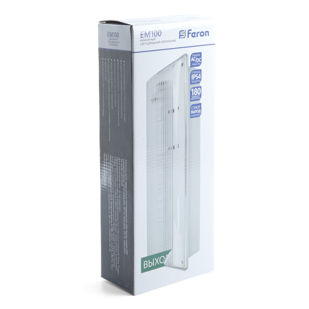 Светильник аварийный, 20 LED AC/DC, белый, EM100 Светильник аварийный, 20 LED AC/DC, белый, EM100