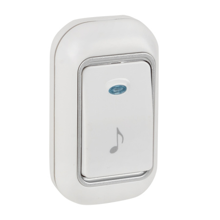 Звонок беспр, в розетку Classic (бел,-сер, 51 мелод, с индик, 4 ур)  EKF