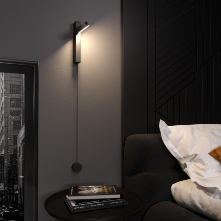 Настенный светодиодный светильник 10Вт 4000К черный IP20 Orco (a057590) Elektrostandard