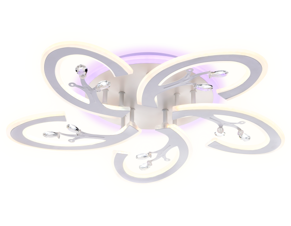 Потолочный светодиодный светильник с пультом FA512/5 WH белый 120W 610*580*80 (ПДУ РАДИО 2.4G) Ambrella Light