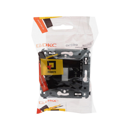 Датчик движения в стену, "Avanti", "Черный квадрат" DKC