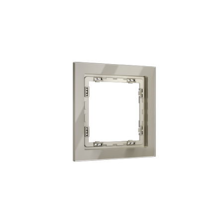 Рамка стеклянная Voltum S70 на 1 пост, (шелк, стекло)