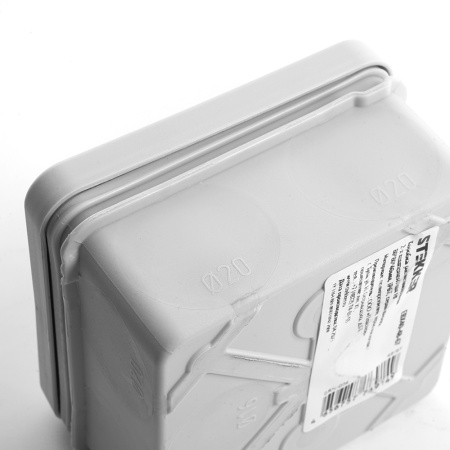 Коробка разветвительная 2х компонентная HF EBX40-48-67, 80*80*40мм, 8 вводов, IP67, серая (GE42435) STEKKER