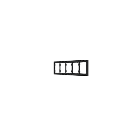 Рамка пластиковая Voltum S70 на 5 постов, (графит)