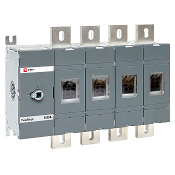 Рубильник 1600A 4П без рукоятки управления TwinBlock EKF