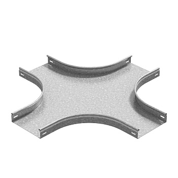 Разветвитель крестообразный плавный универсальный к лотку 300х150, толщ. 1,0 мм, Сендзимир цинк Ostec