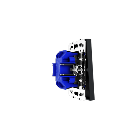 Выключатель с самовозвратом встраиваемый Voltum S70 одноклавишный 10А, (графит)