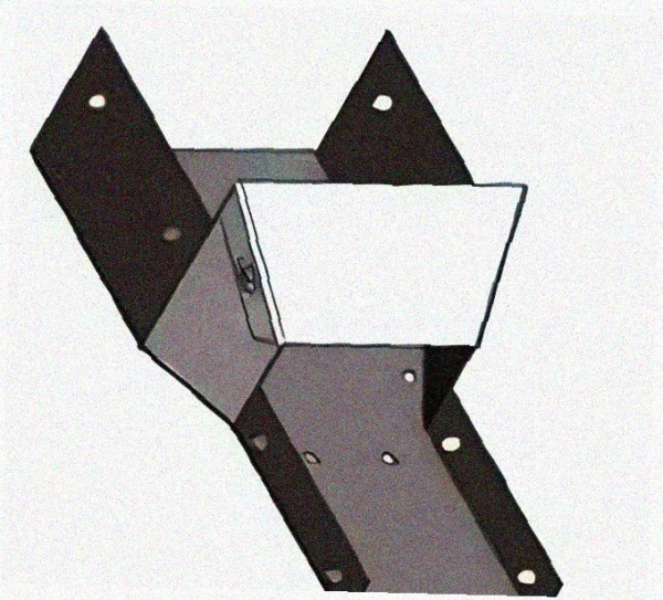Лоток переходной замковый ЛПЗ 150х80-80х80 УХЛ1, оцинкованный лист, S1,0