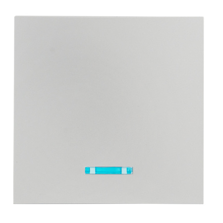 Валенсия Лицевая панель выключателя 1-кл, с индикатором 10А сталь EKF