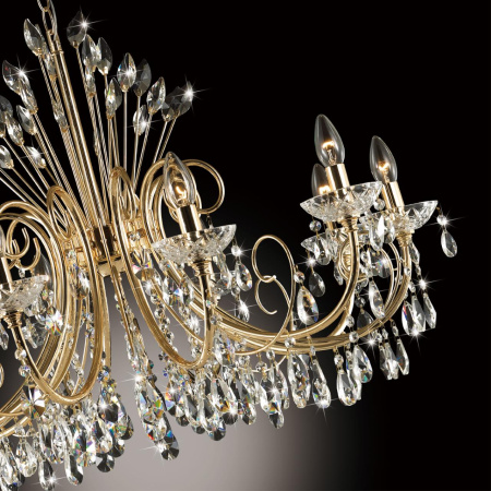 Люстра E14 10*40W VERSIA золотой/хрусталь ODEON LIGHT