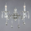 Бра с хрусталем 2*E14 40Вт серебряный IP20 Wonderful (276/2 серебро) Bogate's