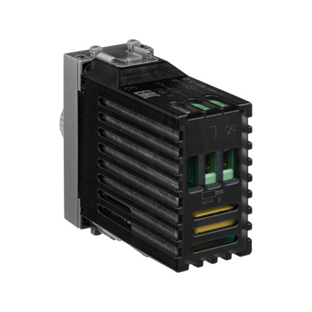 Диммер поворотный модульный, "Avanti", "Закаленная сталь", 1 модуль DKC