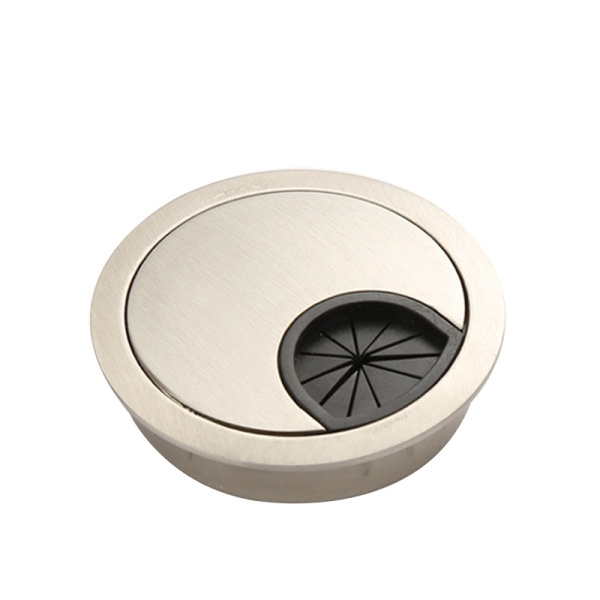 Donel Кабельный громмет ø60мм (лицевая панель ø70мм), серебро, цинковый сплав