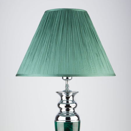 Торшер классический с абажуром 1*E27 40Вт зеленый, хром IP20 Majorka (009/1T зеленый) Eurosvet