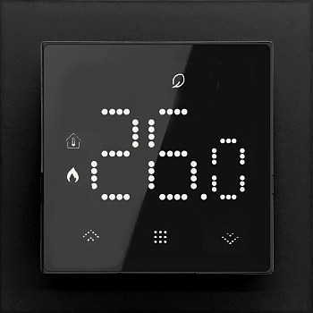 Donel Термостат с датчиком пола, программируемый с Wi-Fi, 16 A, 55*55 мм.черный, клавиши настройки, серия DTEF