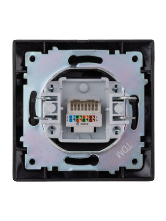 Розетка компьютерная RJ45 старинная бронза "Лама" TDM