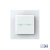 Сенсорный импульсный выключатель Quadro сухой контакт 2 клавиши 1 модуль Белый Livolo