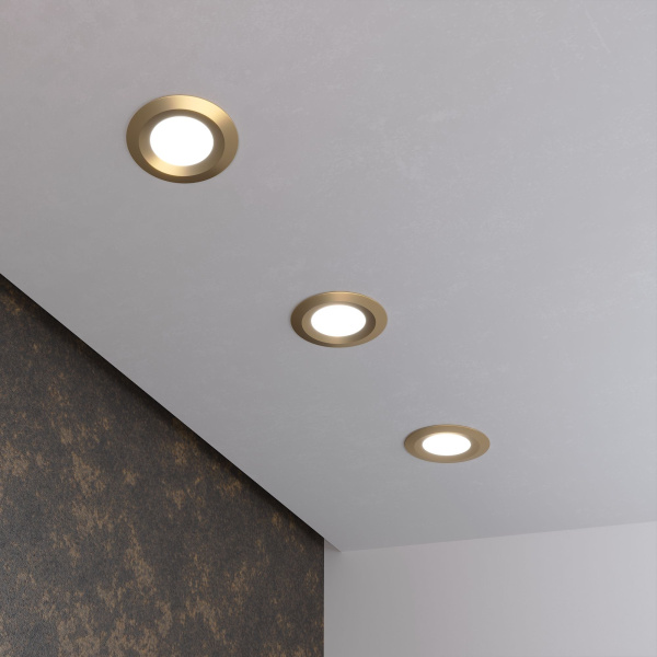 Встраиваемый точечный светильник GU10 золотой IP20 (a053333) Elektrostandard