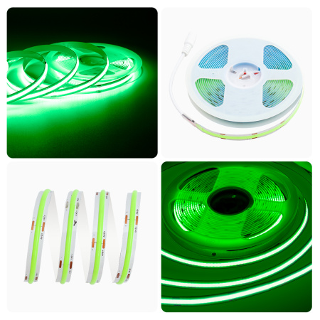 189ОО Общее освещение светодиодной лентой 3м, 24В, 11Вт/м, COB, 352д/м, IP20, зел APEYRON