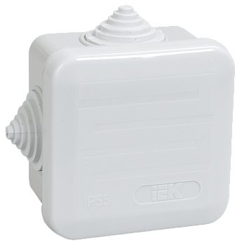 Коробка распаячная КМ41236 для открытой проводки 70х70х40мм IP44 IEK