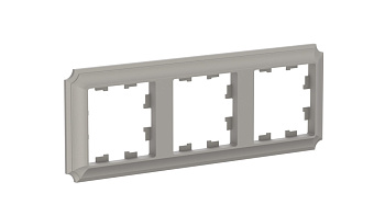 ATLASDESIGN ANTIQUE 3-постовая РАМКА, универсальная, ШАМПАНЬ Schneider Electric
