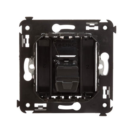 HDMI розетка одинарная в стену, тип А-А, "Avanti", "Черный матовый" DKC