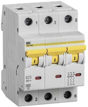 Выключатель автоматический ВА МОД ВА47-60M 3П 25А 6кА В IEK