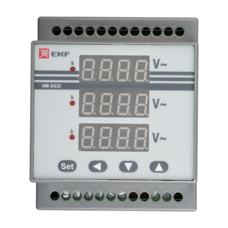 Вольтметр VD-G33 цифровой на DIN трехфазный (без поверки) PROxima EKF