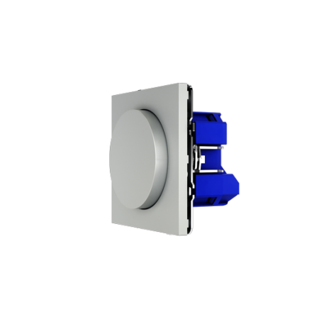Светорегулятор встраиваемый Voltum S70 поворотно-нажимной 600 Вт, (сталь)