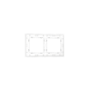 Рамка стеклянная Voltum S70 на 2 поста, (белый, матовый, стекло)