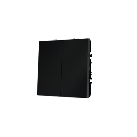 Выключатель с самовозвратом встраиваемый Voltum S70 двухклавишный 10А, (графит)