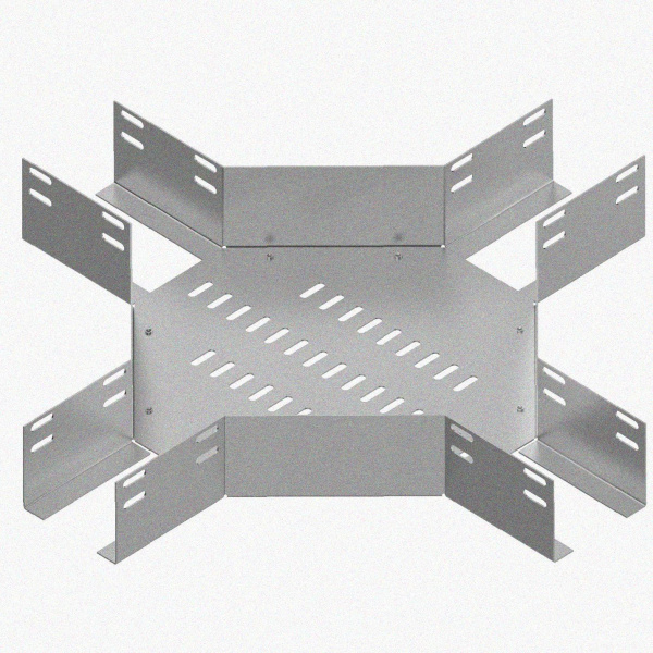 Лоток крестообразный глухой КМГ 100х100 УХЛ1, оцинкованный лист S1,0