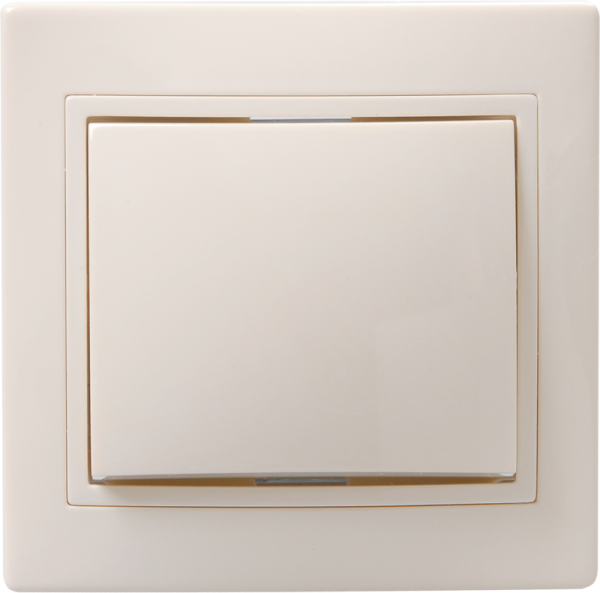 Выключатель 1-клавишный кнопочный звонок ВСк10-1-0-ККм 10А КВАРТА кремовый IEK