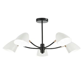 Люстра потолочная Черный, Золотой/Белый E14 5*40Вт SLE103602-05 EVOLUCE