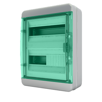 Щит навесной ЩРН-П 24 мод. зеленая крышка IP65 BNZ 65-24-1 Tekfor