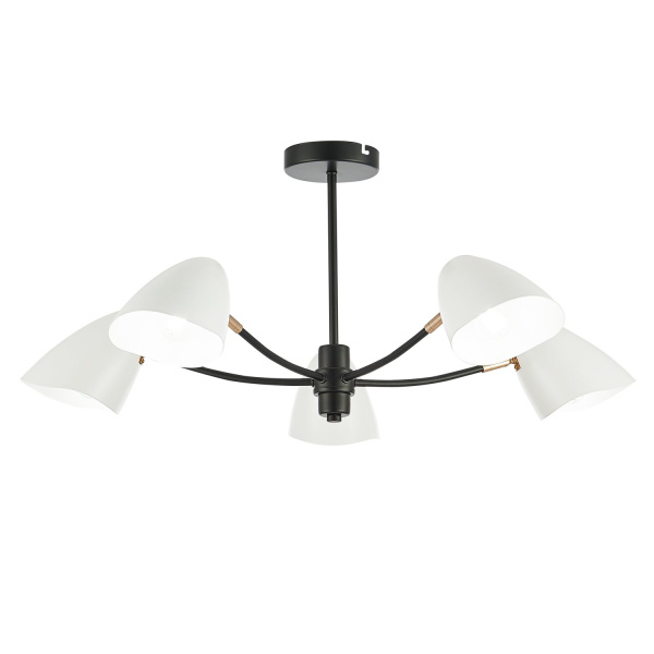 Люстра потолочная Черный, Золотой/Белый E14 5*40Вт SLE103602-05 EVOLUCE