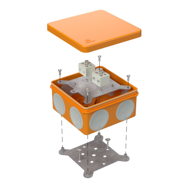 Коробка огнестойкая для о/п двухкомпонентная 60-0300-FR6.0-4 Е15-Е120 100х100х50 RAL2004 Промрукав