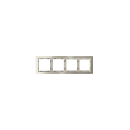 Рамка стеклянная Voltum S70 на 4 поста, (шелк, стекло)