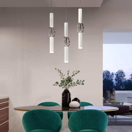 Подвесной светильник белый IP20 (50191/1 LED белый / хром) Eurosvet