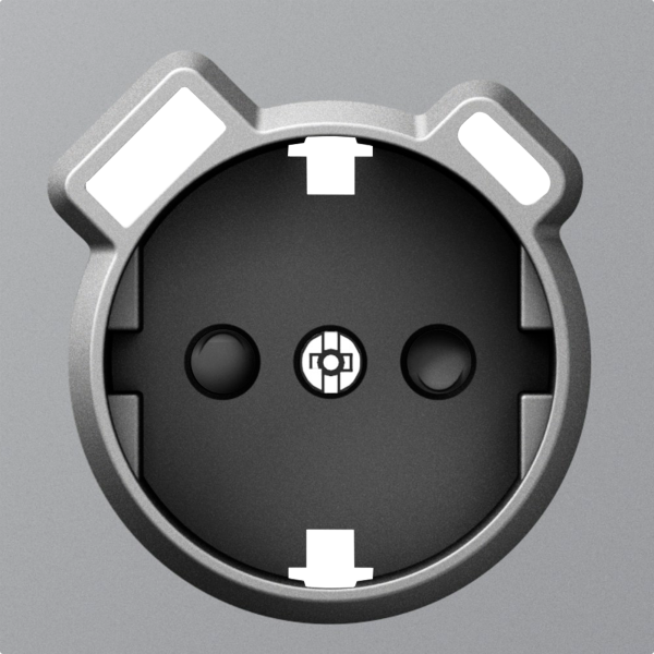 Donel A07 матовый серый накладка для розетки Schuko с зарядным устройством USB A+C, со шторками 16A 250 В~,серия DB