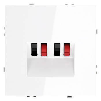 Розетка акустическая встраиваемая Voltum S70 4-местная, (белый глянцевый)