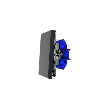 Выключатель встраиваемый Voltum S70 одноклавишный 10А, (графит)