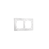 Рамка стеклянная Voltum S70 на 2 поста, (белый, стекло)